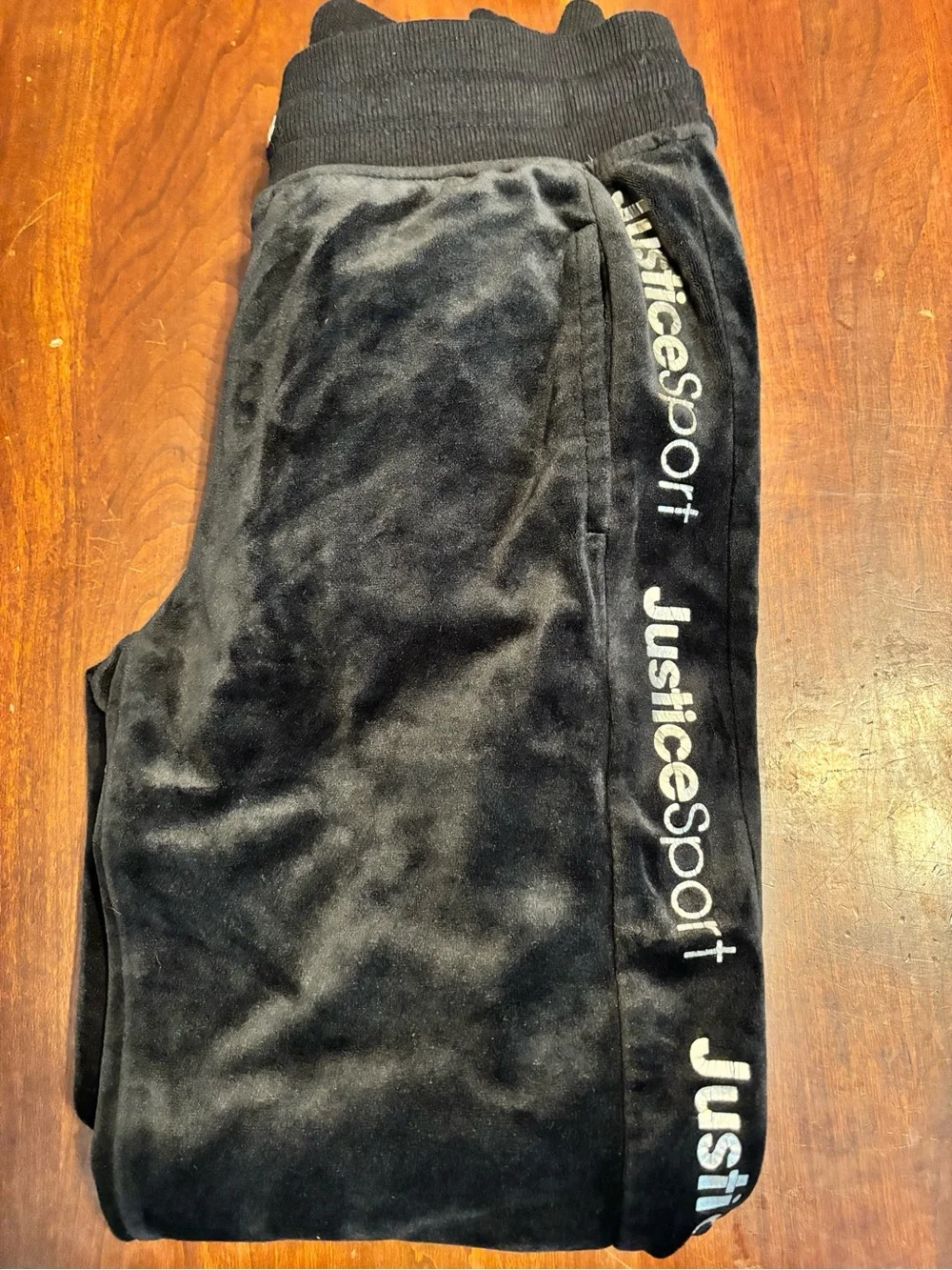 Justice Black Leggings with Gradient Logo $5 per pair